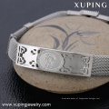 bracelet-10-fashion women jóias de aço cor prata gemini homem pulseiras